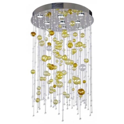 IQ2138 ORBIS CRYSTAL CHANDELIER | Chandeliers by alanmizrahilighting | New York in New York. Item composed of glass