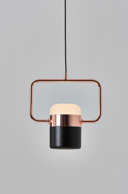 Ling Pendant H | Pendants by SEED Design USA. Item composed of steel & glass