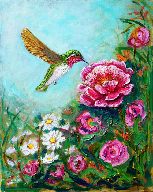 Winged Reverie Original Acrylic Painting by Amanda Dagg | Oil And Acrylic Painting in Paintings by DaggArt