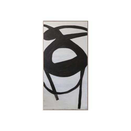 Etnografica Nero 19-04 | Oil And Acrylic Painting in Paintings by Kim Fonder. Item composed of canvas and synthetic