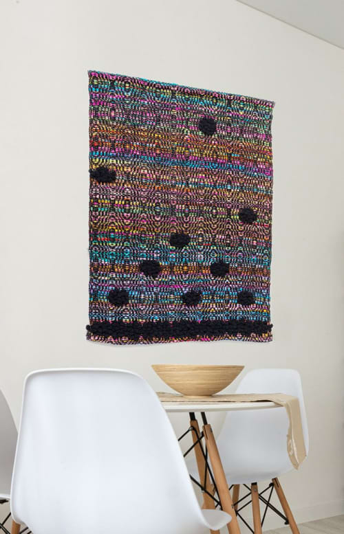 Technicolor Weaving | Tapestry in Wall Hangings by Doerte Weber. Item made of cotton with fiber works with contemporary style