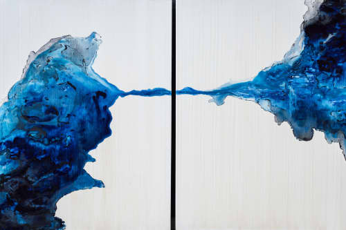 'Fluid' | Paintings by Christina Twomey Art + Design. Item composed of canvas in minimalism or contemporary style