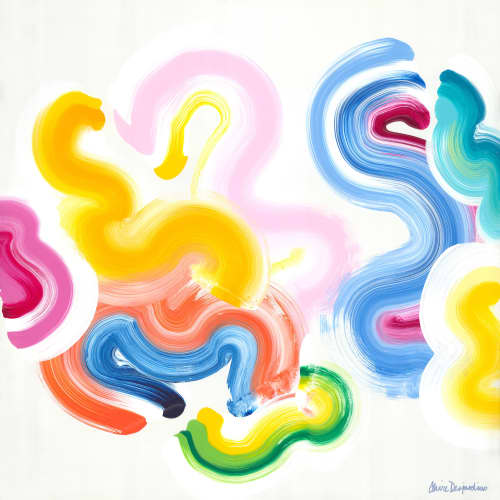 Swizzle Swizzle | Oil And Acrylic Painting in Paintings by Claire Desjardins. Item composed of canvas & synthetic