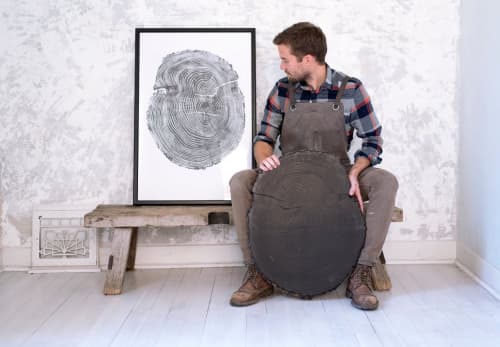 Tree Ring Print of Ash, 24x36 inches | Prints by Erik Linton. Item made of paper