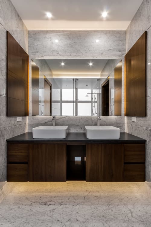 Departamento Grand Santa Fe | Architecture by Rios de Arquitectura. Item composed of wood and marble