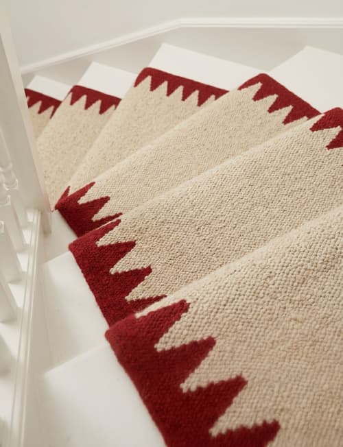 Handwoven Wool Stair Runner | Custom Natural Hallway Carpet, | Runner Rug in Rugs by Evergreen Carpets. Item composed of wool in boho or minimalism style