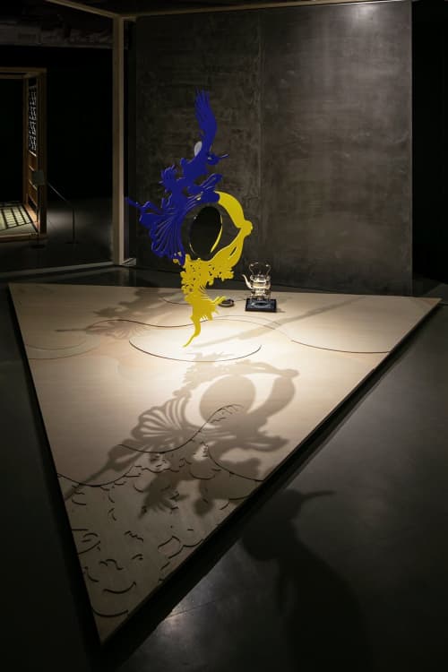 "Za" tearoom | Wall Sculpture in Wall Hangings by Shiho Minami. Item made of steel