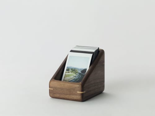 008_mini - handcrafted tray for Instax Mini Film | Storage Basket in Storage by CHICHOIMAO. Item made of walnut works with minimalism & contemporary style