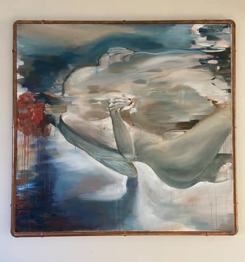 There You Go | Oil And Acrylic Painting in Paintings by Jaimee Newman. Item made of canvas with copper works with boho & contemporary style