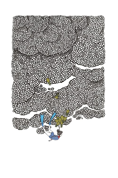 ARTWORK - "PINE DIVE" 24" by 36" - Giclee Print | Prints by Kris Goto | Kris Goto Studio in Honolulu. Item composed of paper