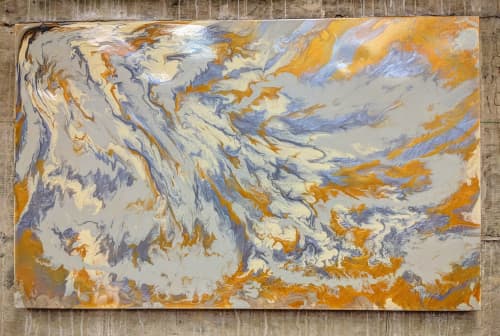 Celestine | Oil And Acrylic Painting in Paintings by Soulscape Fine Art + Design by Lauren Dickinson. Item composed of canvas