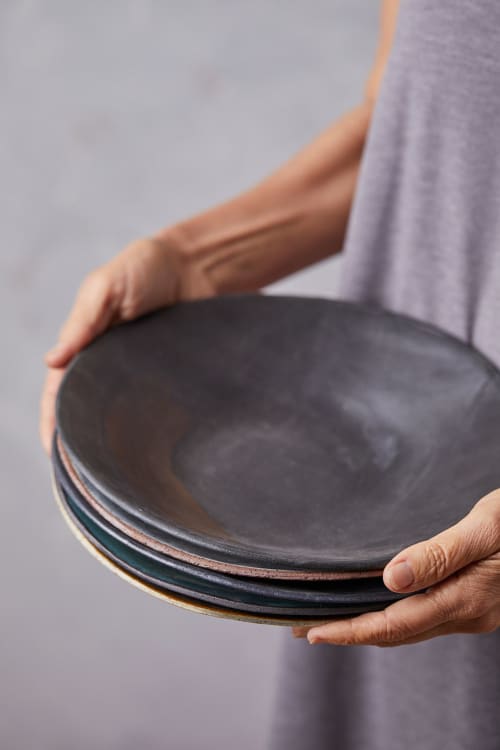 Handmade Rustic and Modern TWO Pasta Bowls Set | Dinnerware by ShellyClayspot. Item made of ceramic compatible with modern and rustic style