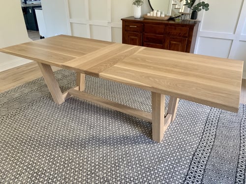 Devon Extension Table | Dining Table in Tables by Philadelphia Table Company. Item made of oak wood compatible with mid century modern and modern style