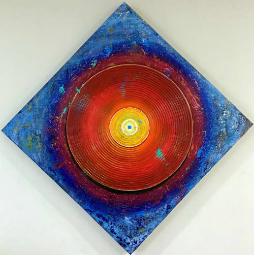 Within (sold) | Oil And Acrylic Painting in Paintings by Aarti Bartake. Item composed of canvas & synthetic