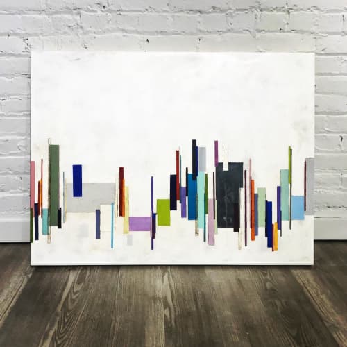 Copenhagen | Oil And Acrylic Painting in Paintings by Laura Van Horne Art | Gray Sky Gallery in Seattle. Item made of wood & synthetic