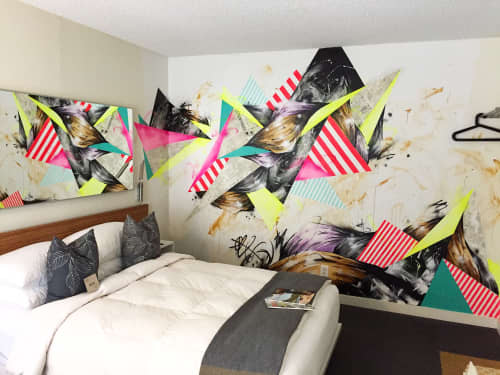 Jupiter Hotel Room Mural | Murals by Taka Sudo | Jupiter Hotel in Portland. Item made of synthetic
