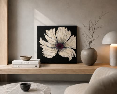 Wabi Bloom - White | Wall Sculpture in Wall Hangings by Urban Plaster Bloom. Item in minimalism or contemporary style