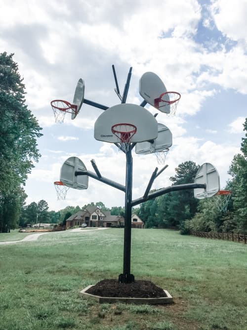 Shaq’s Hoop Tree by Mark Americo Wentz Wescover Sculptures