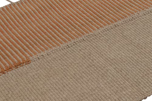 Rug & Kilim’s Accent Kilim, Beige with Orange Textural | Area Rug in Rugs by Rug and Kilim