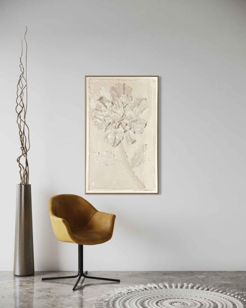 Flower Power FP4830 C | Mixed Media by Michael Denny Art, LLC. Item made of bamboo & cotton compatible with minimalism and contemporary style