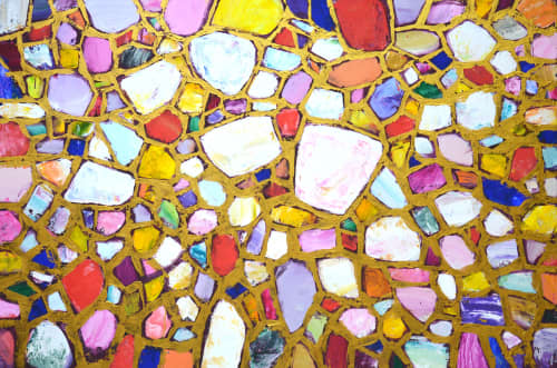 Stones in gold 3. | Oil And Acrylic Painting in Paintings by IRYNA KASTSOVA. Item works with contemporary & art deco style