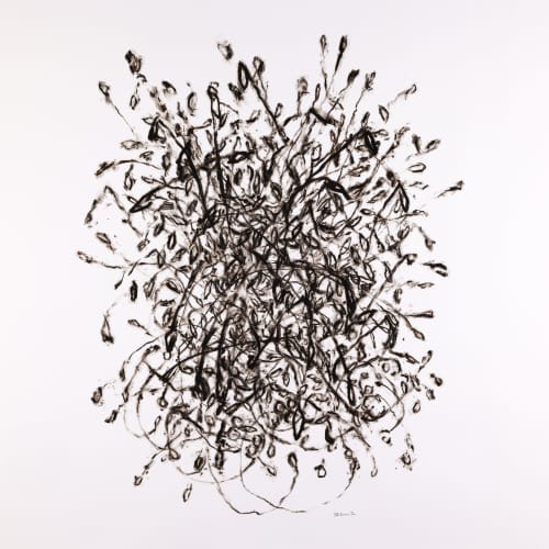 Sunflower Seeds | Drawings by Sally K. Smith. Item made of paper compatible with minimalism and contemporary style