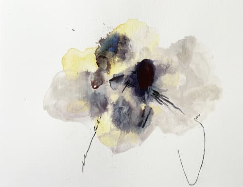 Dried orchid II | Oil And Acrylic Painting in Paintings by HEIDY GONZALEZ - GONZALEZ ART DESIGN. Item works with contemporary & art deco style