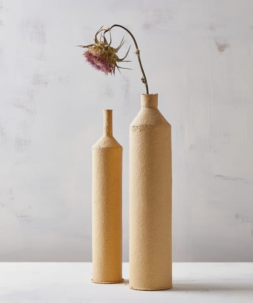 Yellow Ceramic Vessels | Vase in Vases & Vessels by ShellyClayspot. Item made of stoneware