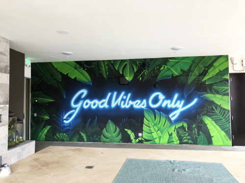 Good Vibes Only | Street Murals by Nathan Brown. Item made of synthetic