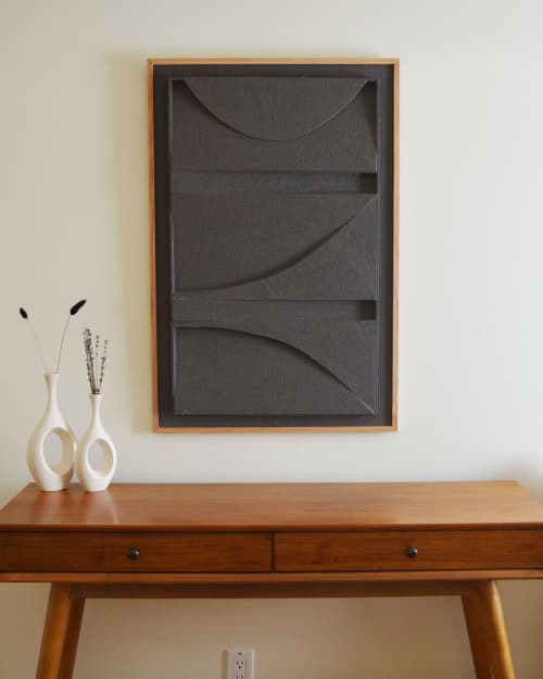 16 Plaster Relief | Wall Sculpture in Wall Hangings by Joseph Laegend. Item made of oak wood works with minimalism & mid century modern style