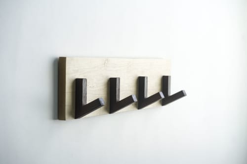 Modern Coat & Hat Rack | Storage by THE IRON ROOTS DESIGNS. Item made of maple wood compatible with minimalism and modern style
