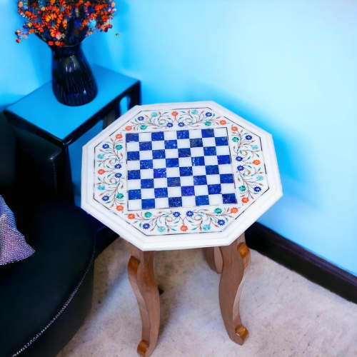 Marble chess table, Luxury chess table, Handmade chess table | Side Table in Tables by Innovative Home Decors. Item composed of marble