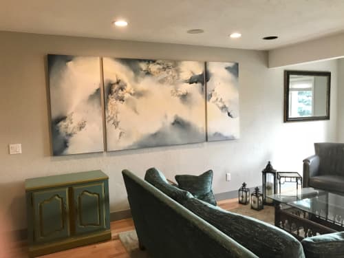 Between Two Realms Painting | Mixed Media by Melanie Warsinske Art. Item made of canvas