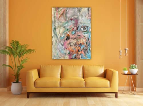 "Passoon" | Oil And Acrylic Painting in Paintings by Shirly Maimom Art. Item composed of canvas compatible with contemporary and art deco style