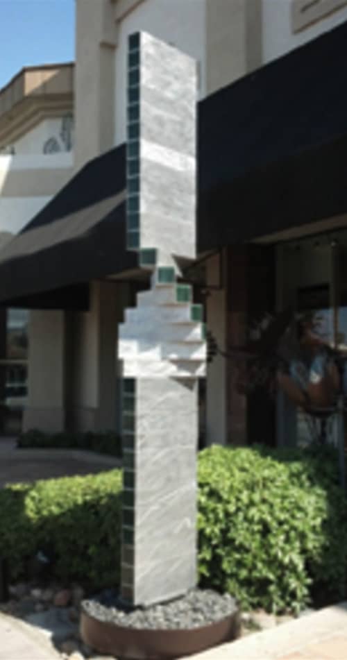 180 | Public Sculptures by Brian Schader. Item made of steel with glass