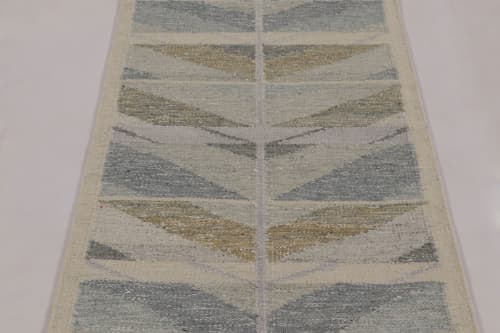 Rug & Kilim’s Scandinavian Rug, Minimalist Chevrons in Gray | Area Rug in Rugs by Rug and Kilim. Item composed of wool compatible with scandinavian style