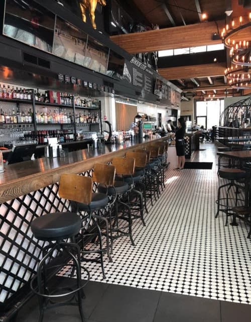 Custom Barstools | Bar Stool in Chairs by Greg Sheres. Item made of wood with marble