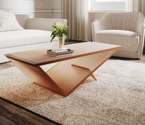 Time/Space Portal Table - Glass | Coffee Table in Tables by Neal Aronowitz. Item composed of glass compatible with minimalism and mid century modern style
