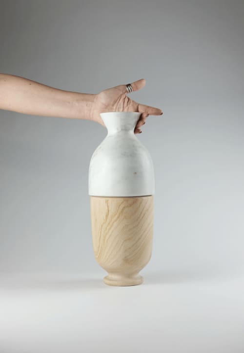 Itineranti - marmo+legno 01 | Vessels & Containers by gumdesign. Item composed of wood & marble compatible with contemporary style