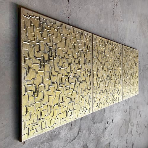 Iron Dragon (SOLD) | Oil And Acrylic Painting in Paintings by Alessia Lu. Item made of canvas works with contemporary & industrial style