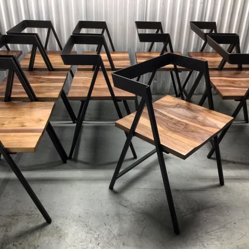 Walker Dining Chair | Chairs by YJ Interiors. Item composed of maple wood and metal