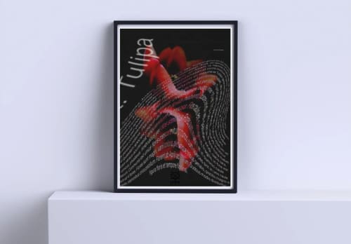Tulips-B2 | Prints by Yole Design Studio. Item made of paper works with contemporary & modern style
