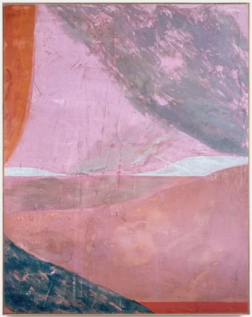 Tanker | Paintings by Jesse Brown. Item composed of wood and cement in minimalism or contemporary style