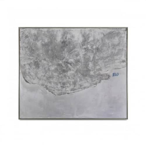 Cieli Grigi E Blu Delle Nuvole III | Oil And Acrylic Painting in Paintings by Kim Fonder. Item made of canvas