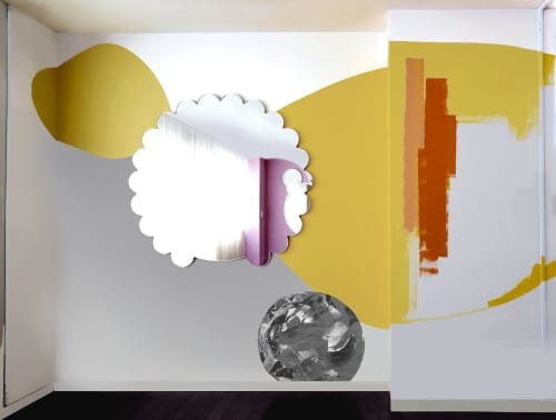Mirror/PRELL | Decorative Objects by Kahori Maki | Pröll Hair Salon in Shibuya City. Item made of glass