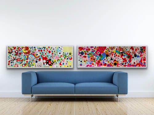 Celebration 2 🔴 | Mixed Media by Darlene Watson Abstract Artist. Item made of canvas & synthetic