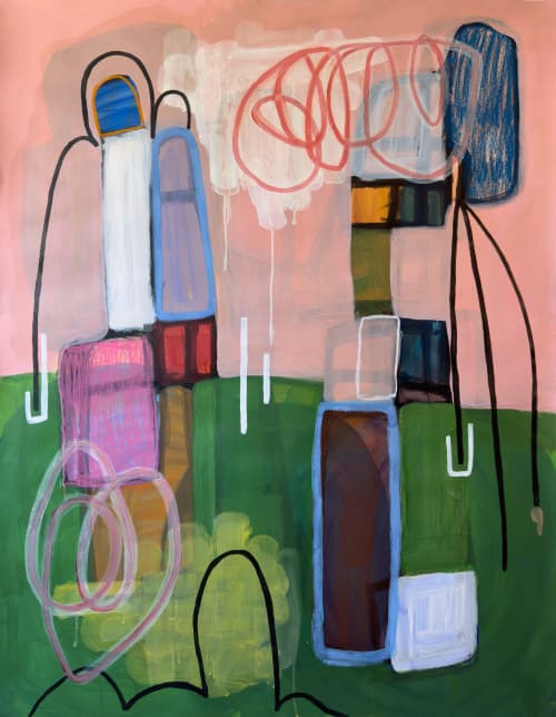 Structures for Breathing | Paintings by Rebekah Andrade. Item works with contemporary & modern style