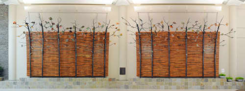 Forest of Recognition | Public Sculptures by Chris Nordin Studios | Henry Ford West Bloomfield Hospital in West Bloomfield Township