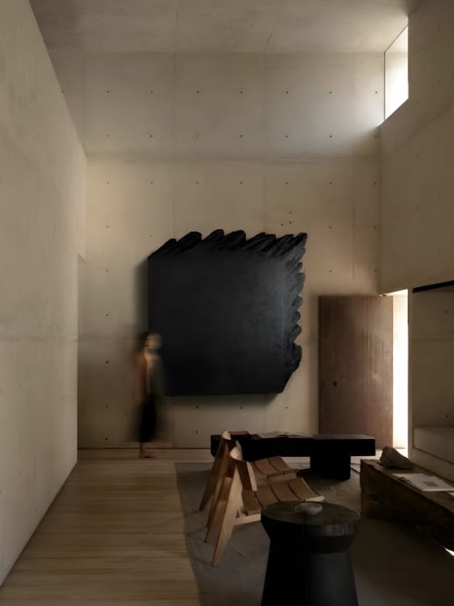 END THEN— Black Statement | AND THEN Collection | Wall Sculpture in Wall Hangings by Sizmari. Item made of fiber works with minimalism & contemporary style