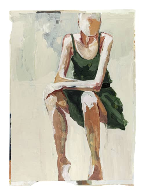 Emma | Oil And Acrylic Painting in Paintings by Jane Feil Art. Item composed of paper and synthetic